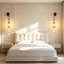   Base applique murale à DEL, applique murale moderne en verre laiton avec abat-jour en maille, lueur chaude pour la chambre à coucher, salon, hôtel-669068975