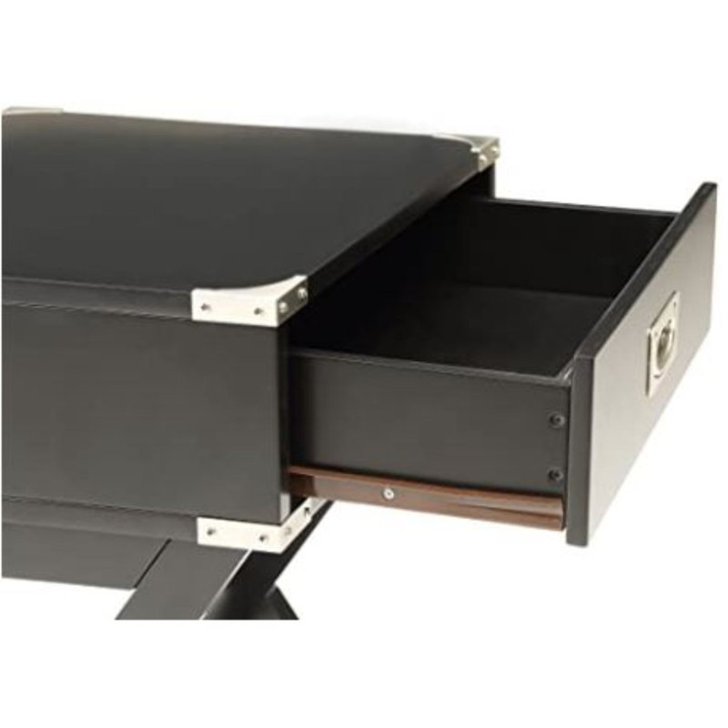 Safi End Table with Storage, Black