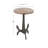 Bruce Metal Anchor Side End Black Accent Table with Brown Wood Top
