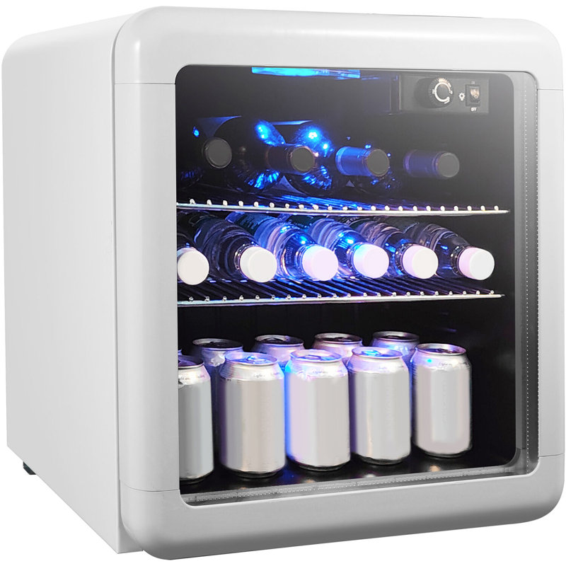 1,7 cu. Réfrigérateur à boissons rétro, Blanc