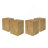 Wood-Look Square-Column MGO End Table, H18",Wood-Like Distressed Finish, Mix With Different Heights, Indoor Outdoor Use-978114570