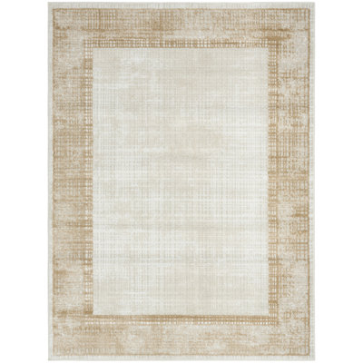 Leuchte 4' x 6' Ivory Beige Modern Indoor Rug