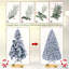 Arbre de Noël artificiel floqué pré-éclairé avec base pliable