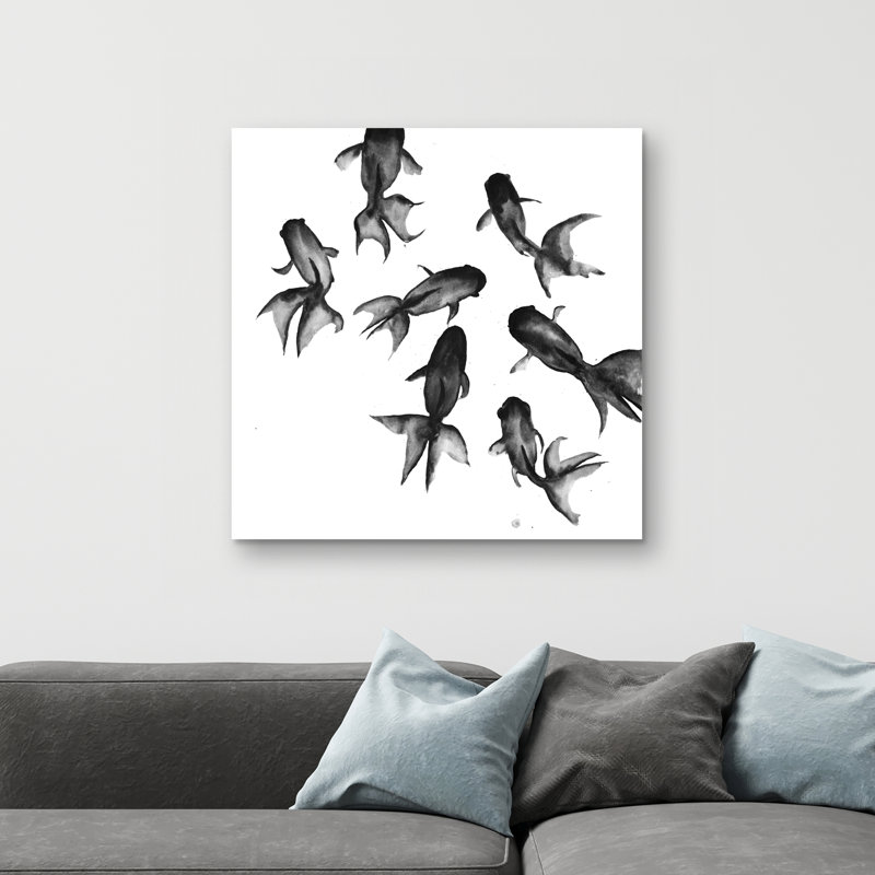 Small fishes - 32"x32" art on canvas