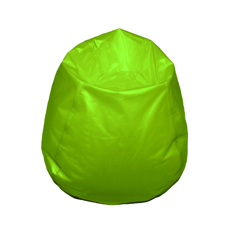 Petit fauteuil à billes classique en similicuir, Vert