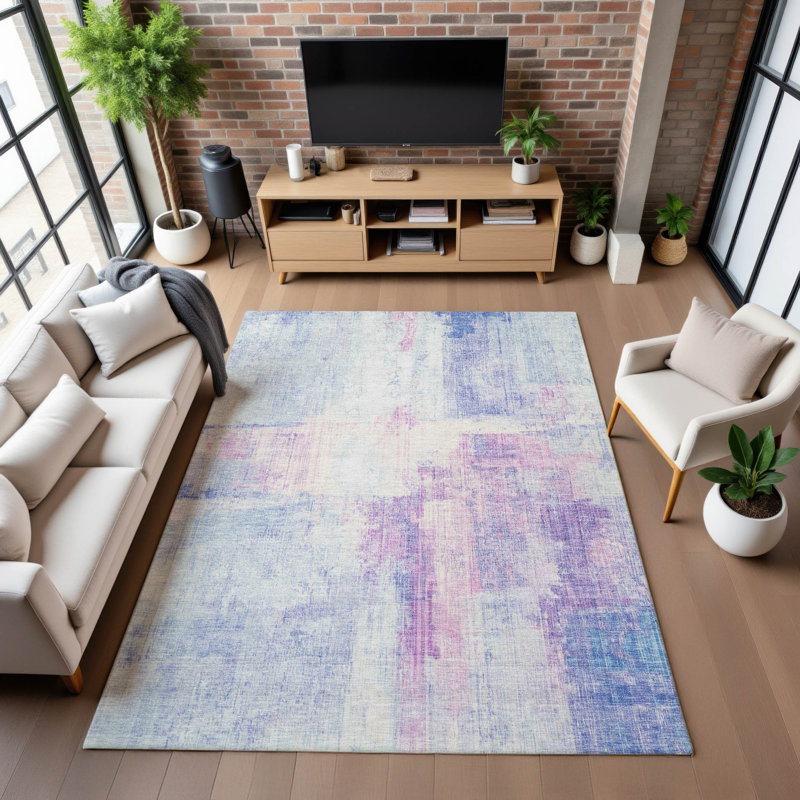 Premium Machine Washable Bucz AMF1759 Modern Rug, Rectangle 3' x 5'