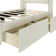 Solid Wood Upholstered Bed with Rectangular Headboard with 2 Drawer Side Storage