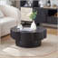 Table basse en forme de fleur avec rangement caché-1874021706