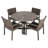 Outdoor Dining Armchair with Cushions