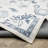 Kugler Vintage Traditional Ivory/ Blue Printed Washable Flat Pile Area Rug-223956322