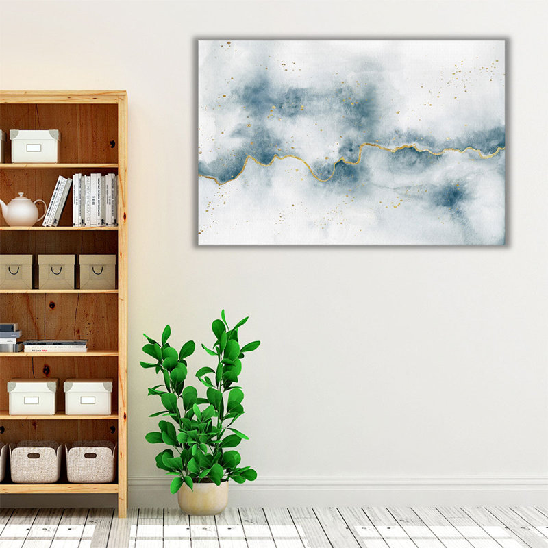 «Flow with Gold», reproduction d'art sur toile, H 20 po x l 30 po