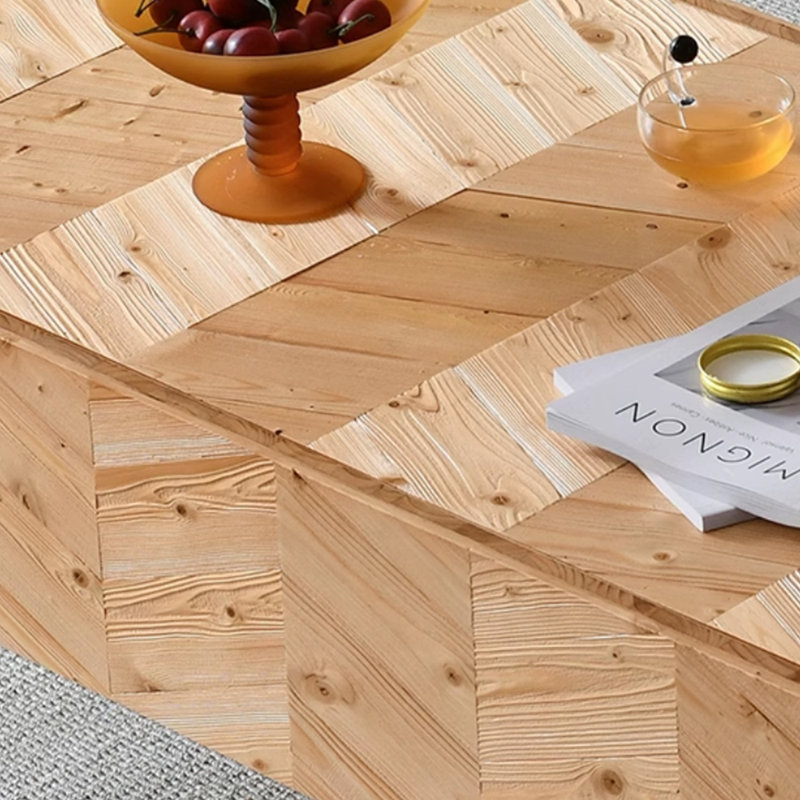 Table basse en bois massif de style rétro