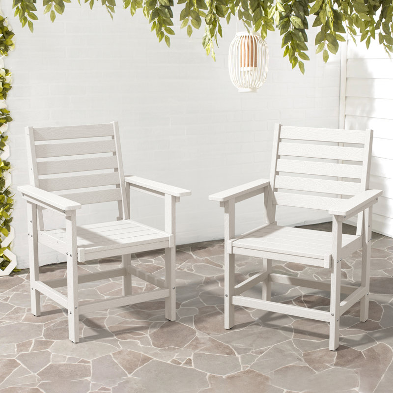 Chaises de salle à manger d'extérieur Coachella, Blanc