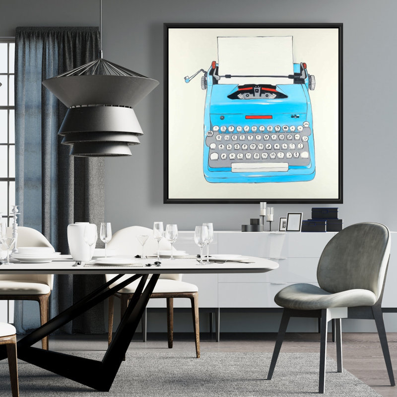 " Blue Typewritter Machine "