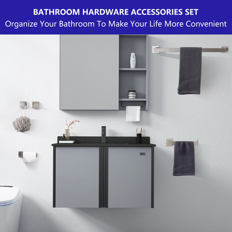5 - Piece Bathroom Hardware Set, Brushed Nickel