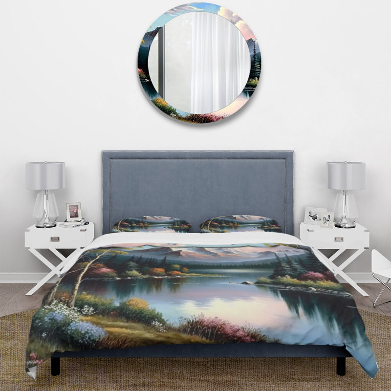 Ensemble de housse de couette en microfibre / polyester River Quietude In The Afprès Bedding