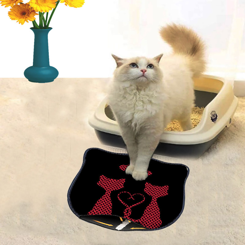 Durable Cat Litter Mat, 15.7 x 19.7 inches | 50% PVC / 50% Polyester, Machine Washable & Vacuum Friendly | Perfect for Easy Cleanup, Non-Slip Design to Keep Your Home Clean & Fresh, Ideal for Pet Owners