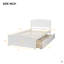 Lit plateforme simple avec deux tiroirs-401449456