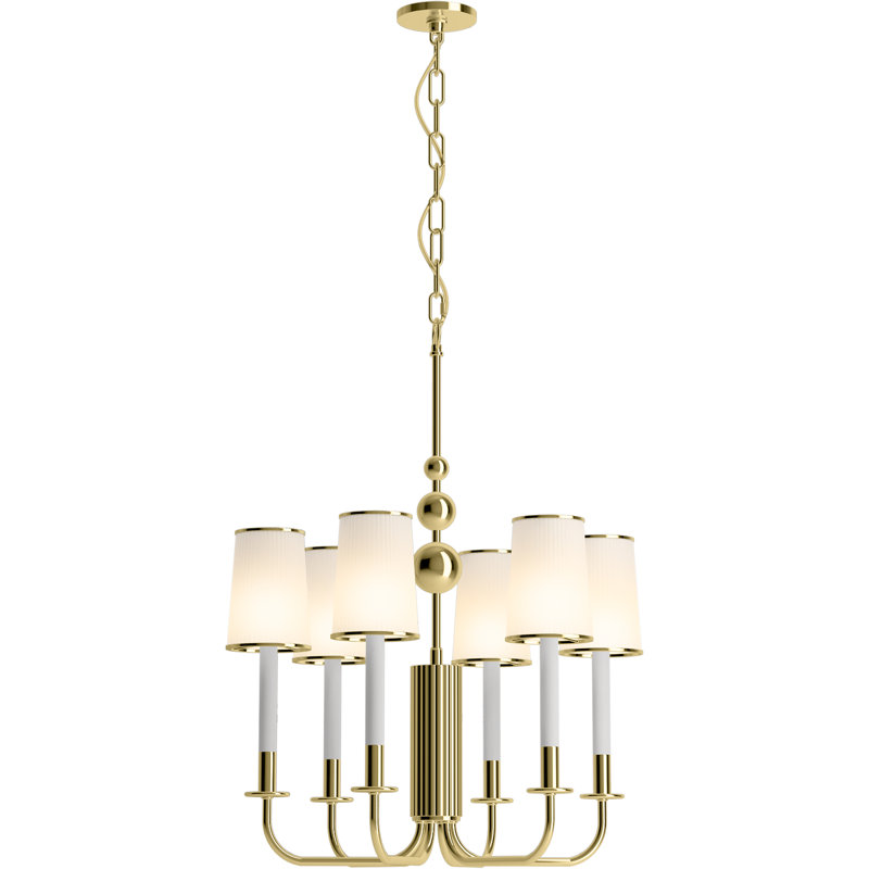Tresdoux™ 6 - Light Chandelier, Polished Brass