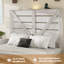 Tête de lit pour grand lit, lit plateforme en bois avec conception silencieuse, aucun sommier nécessaire, assemblage facile et rangement sous le lit-846755414-846755415