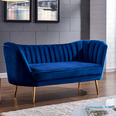 Margo 65" Velvet Flared Arm Loveseat