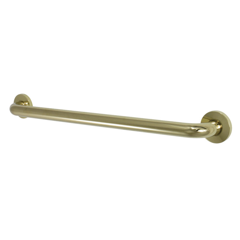Kingston Brass Silver Sage 1-1/4 Inch O.D Grab Bar, Polished Brass, 16" W