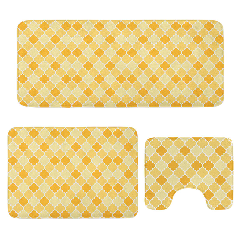  Ensemble de tapis de salle de bain 4 pièces Quatrefoil