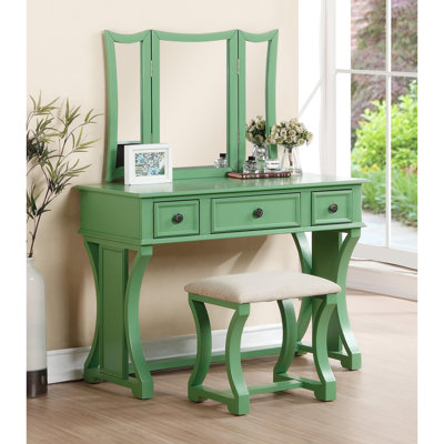 Ensemble de meuble-lavabo avec tabouret pliable unique