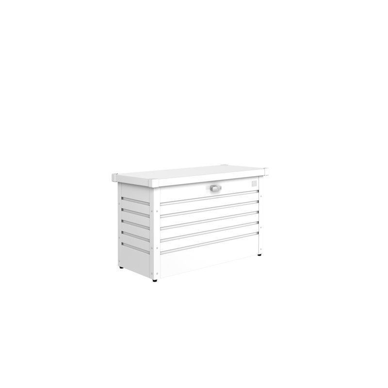 Coffre de terrasse en acier galvanisé avec serrure et système de levage hydraulique à fermeture douce L 39,7 po x l 18,1 po x H 24 po Bioorts