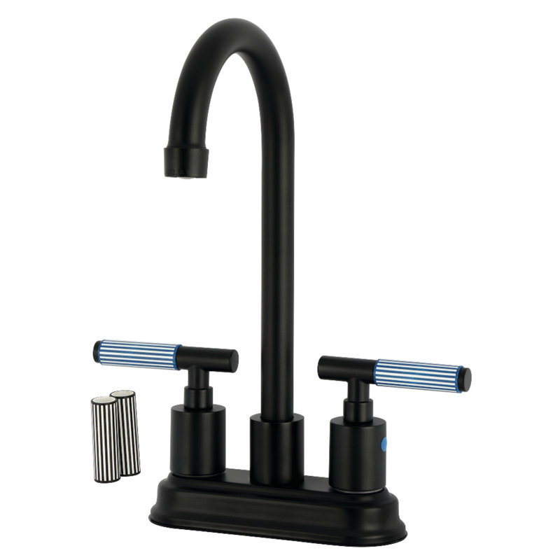 Kingston Brass Synchronous Deck Mount Bar Faucet, Matte Black