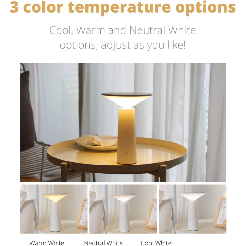 Ls-8925 Mini Usb Rechargeable Led Desk Lamp, Touch Control Nordic Style Dimmable Night Light, Eye Protection For Study