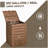 Outsunny Garden Compost Bin, 120 Gallon (450L) Garden Composter, BPA Free, with 80 Vents and 2 Sliding Doors, Lightweight & Sturdy, Fast Creation of Fertile Soil, Brown-1009310557