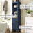 68" Tall Bathroom Storage Cabinet with Adjustable Shelves & Drawer-124651349