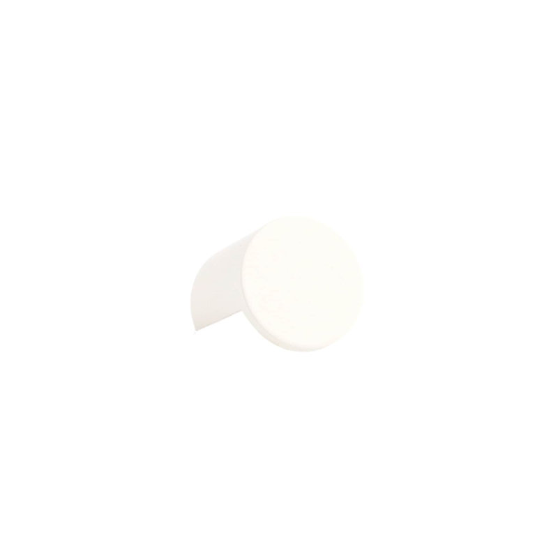 Bouton d'armoire découpé en aluminium de style moderne Mid-Century ROUS, neige (blanc), 1 pièce, Neige (blanc)