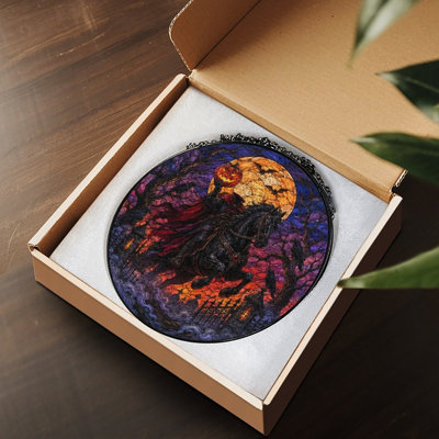 Panneaux de vitrail sans tête sans tête Suncatcher pour décor de fenêtre