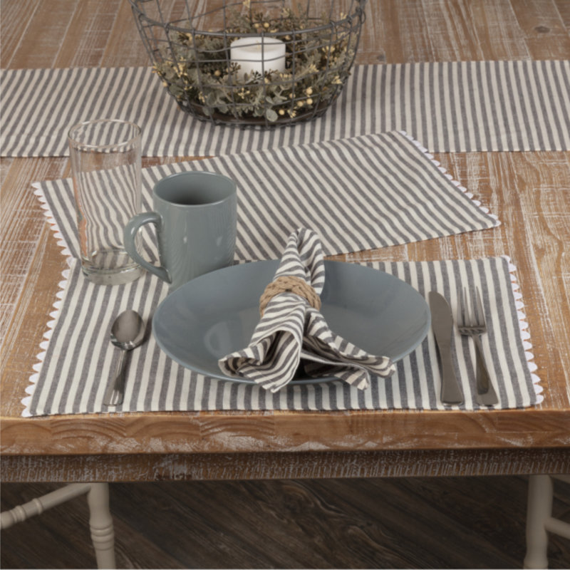 Ensemble de 4 serviettes de table Farmy, Gris