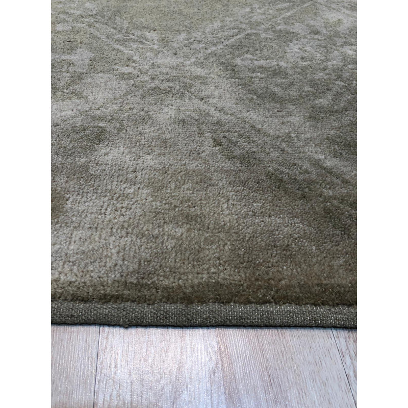 Bradley Beige Hand Knotted Wool Area Rug, Rectangle 12' x 16'