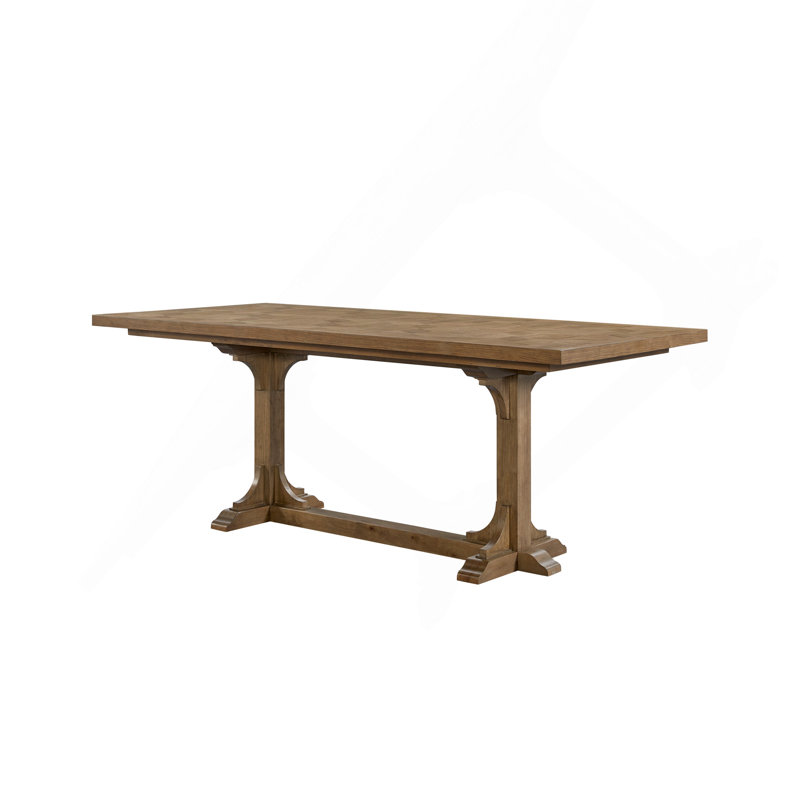 Table à tréteaux à hauteur de comptoir, Brun