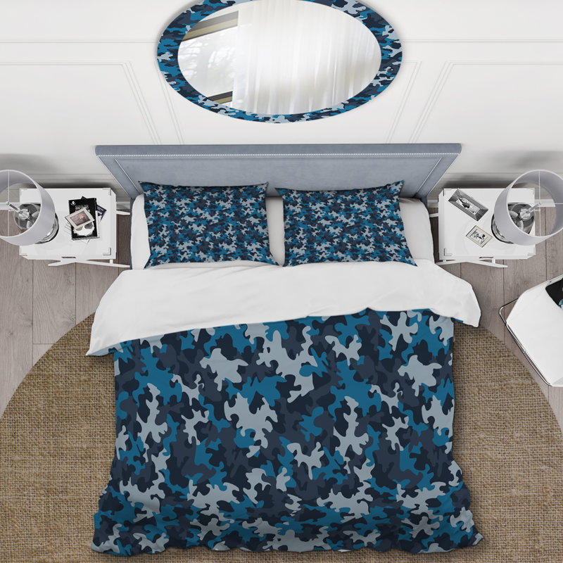 Blue Desert camouflage - Abstract Duvet Cover Set - Microfiber Polyester
