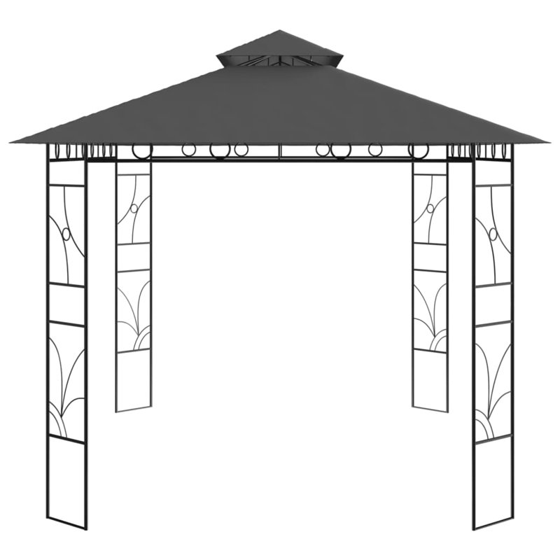 Terryville 4 x 3m Steel Patio Gazebo, Anthracite