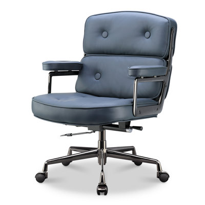 Fauteuil de direction ergonomique à dossier moyen avec support lombaire