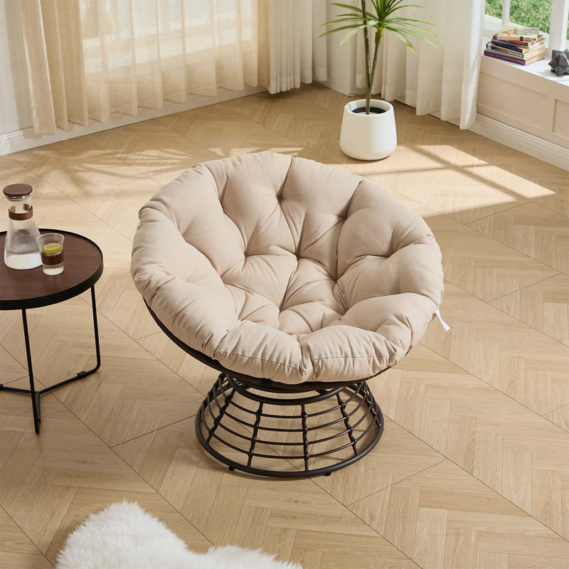 Fauteuil Papasan ergonomique et confortable, Beige