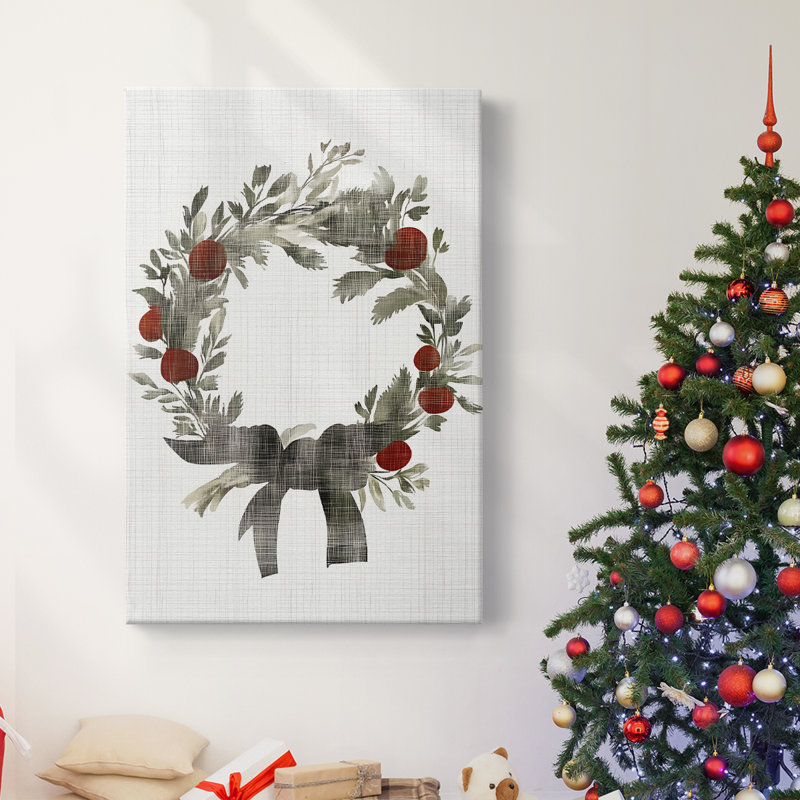 Christmas Holiday Art - Gallery Wrapped Canvas CDXLII, 18" H x 12" W