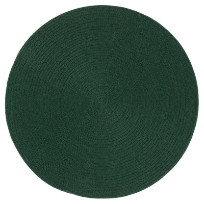 Tapis de couleur unie tressé tissé à la main