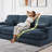127.6" Modern Corduroy Modular Sofa-357090840