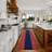 Custom Size Runner Rug 31 Inch Wide X Choose Your Length Southwestern Bordered Design Navy Red Color-1995811927