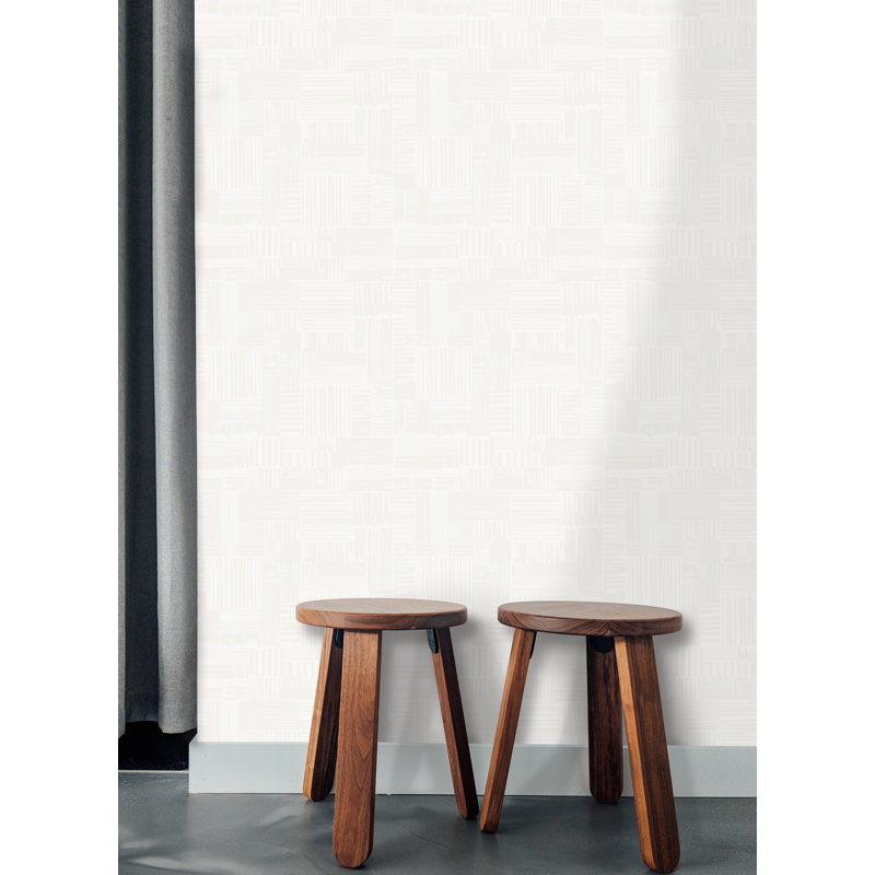Yuki Osada Geometric Wallpaper Double Roll, Light Gray