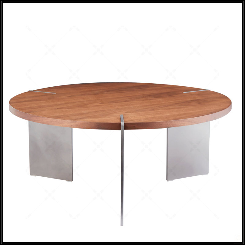 Table basse ronde, Marron foncé