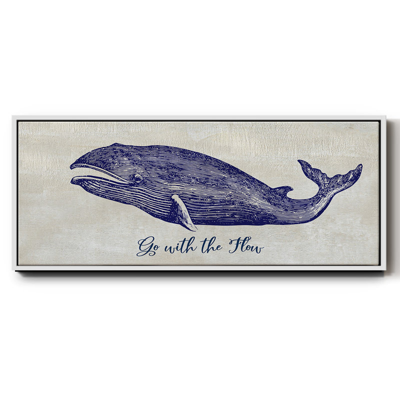 Go With The Flow- Framed Canvas
