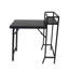 Ensemble bistro de patio pliable 3 pièces, mobilier d'extérieur durable avec structure en acier résistant à la rouille et fauteuils à sangles confortables